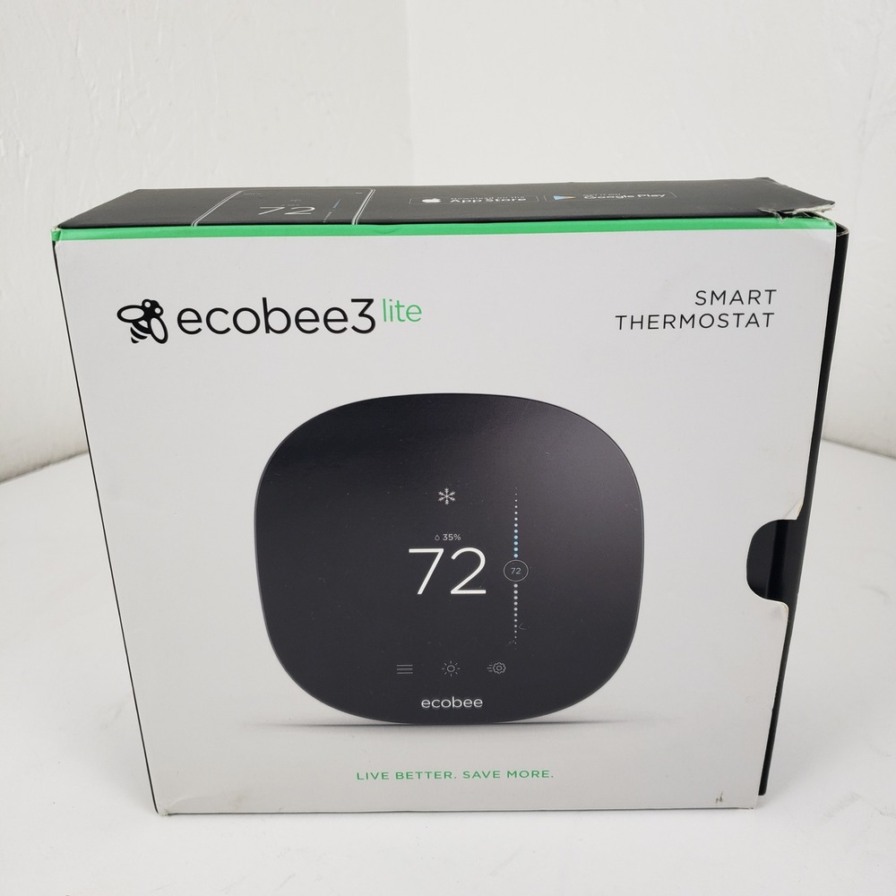 Ecobee3 Lite Smart Thermostat Black EB-STATE3LT-02 Wi-Fi HomeKit Alexa